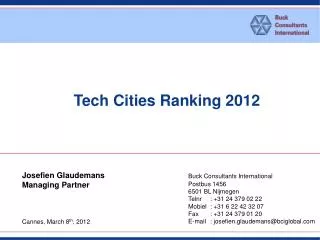 Tech Cities Ranking 2012