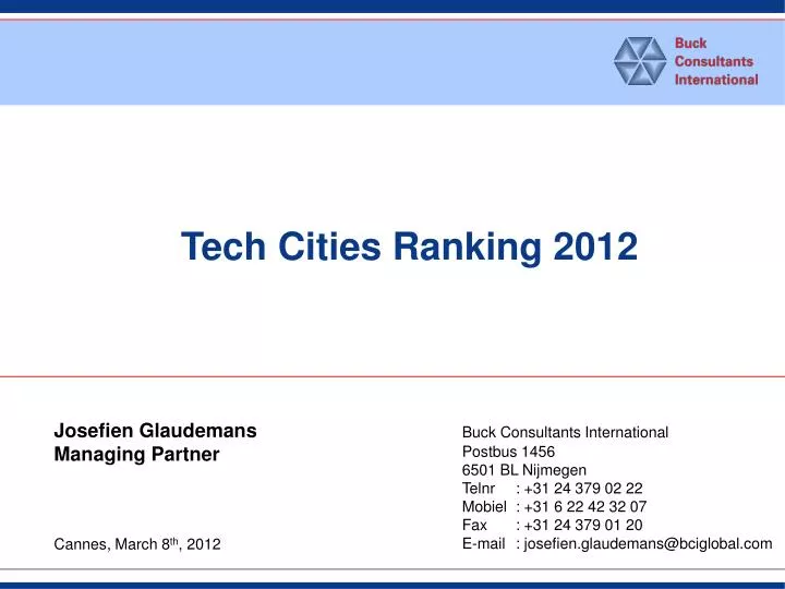 tech cities ranking 2012