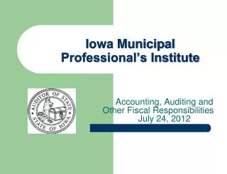 Iowa Municipal Professional’s Institute
