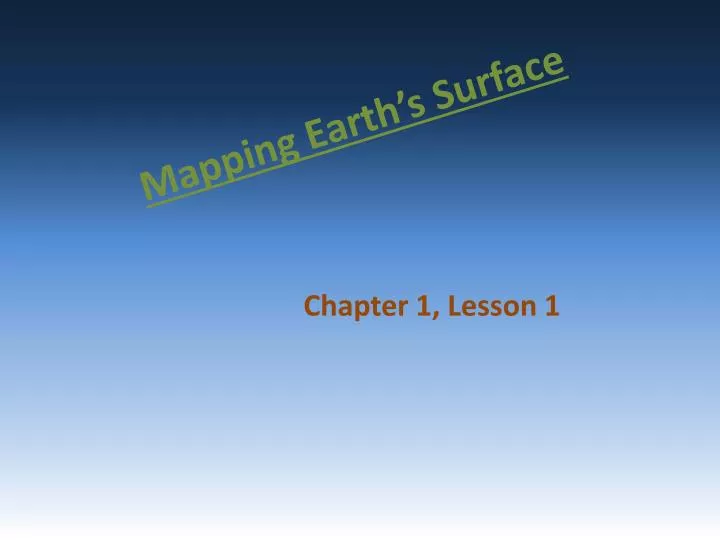 PPT - Mapping Earth’s Surface PowerPoint Presentation, free download ...