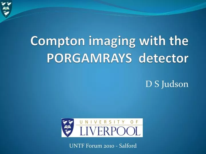 compton imaging with the porgamrays detector