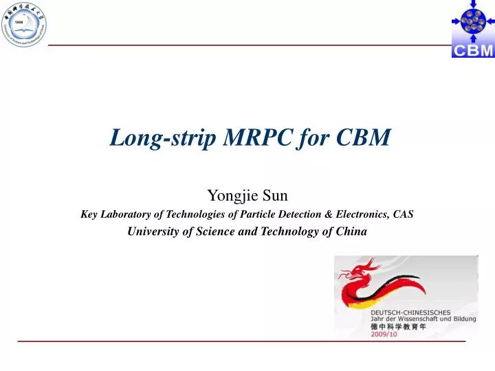 long strip mrpc for cbm