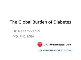 The Global Burden of Diabetes