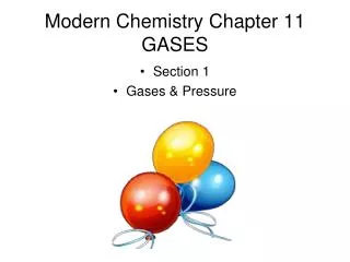 Modern Chemistry Chapter 11 GASES