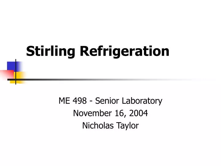 stirling refrigeration