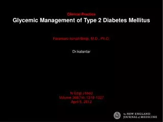 Clinical Practice Glycemic Management of Type 2 Diabetes Mellitus