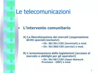 Le telecomunicazioni