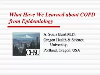 What Have We Learned about COPD from Epidemiology