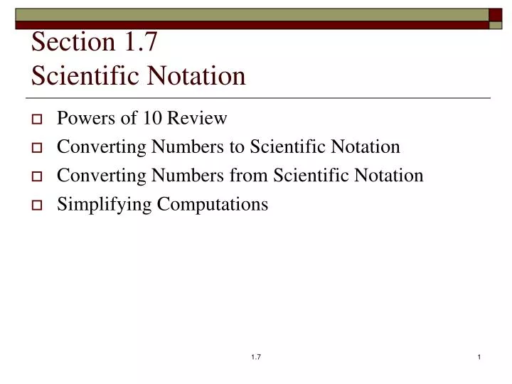 section 1 7 scientific notation