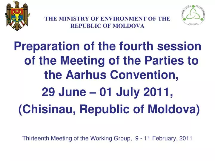 the inistry f environment of the republic of moldova