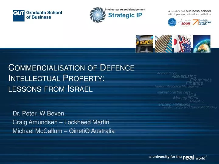 commercialisation of defence intellectual property lessons from israel