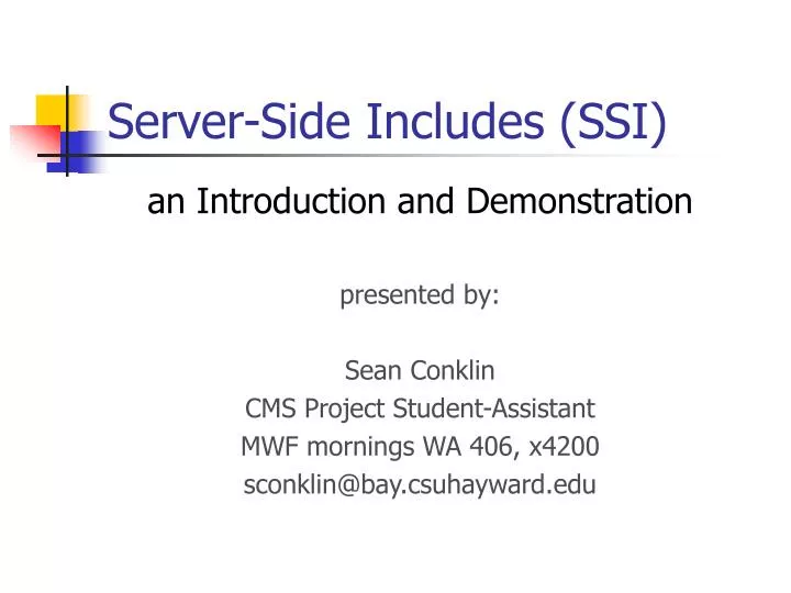 server side includes ssi