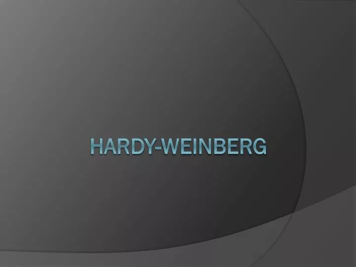 hardy weinberg