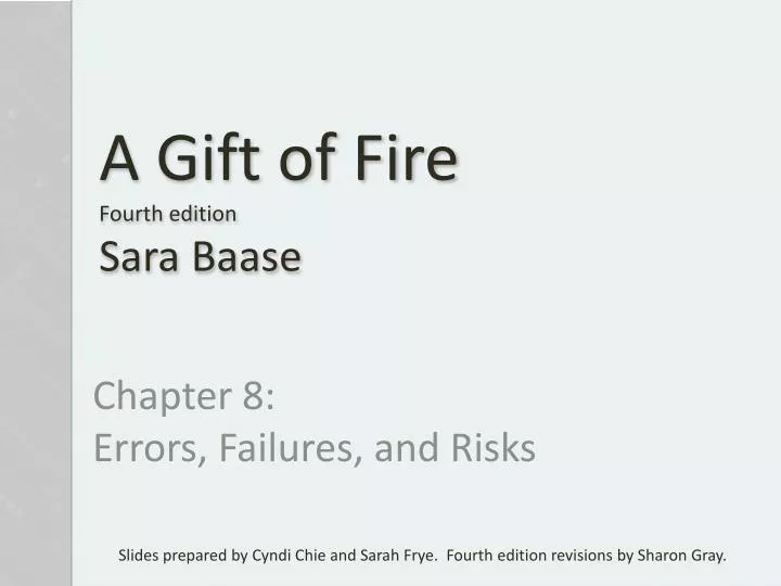 a gift of fire fourth edition sara baase