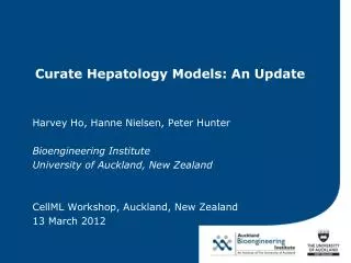 Curate Hepatology Models: An Update