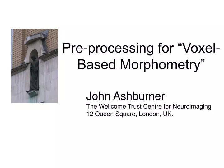 pre processing for voxel based morphometry