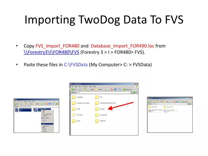 importing twodog data to fvs