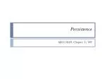 Persistence - slide 1