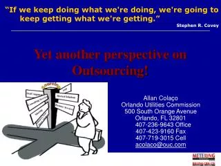 Allan Colaço Orlando Utilities Commission 500 South Orange Avenue Orlando, FL 32801