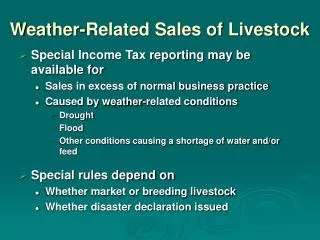 Weather-Related Sales of Livestock