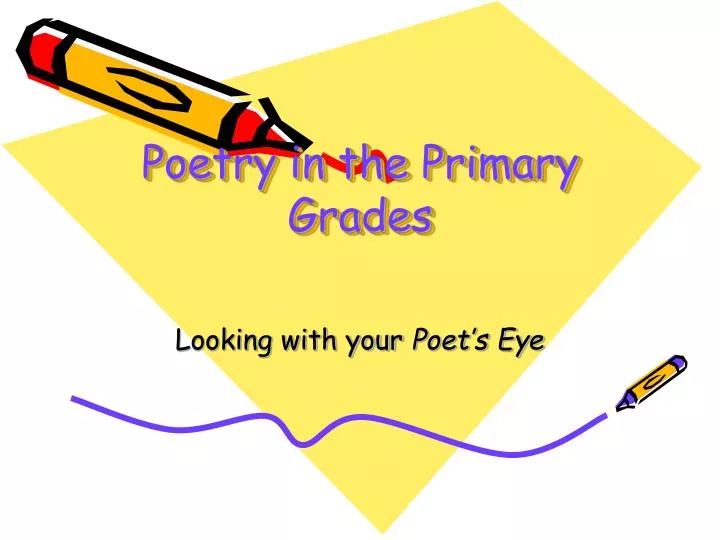 poetry in the primary grades