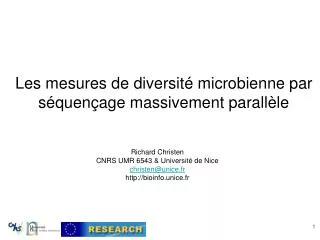 Les mesures de diversité microbienne par séquençage massivement parallèle