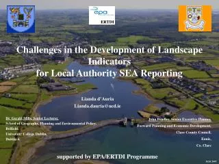 Challenges in the Development of Landscape Indicators for Local Authority SEA Reporting