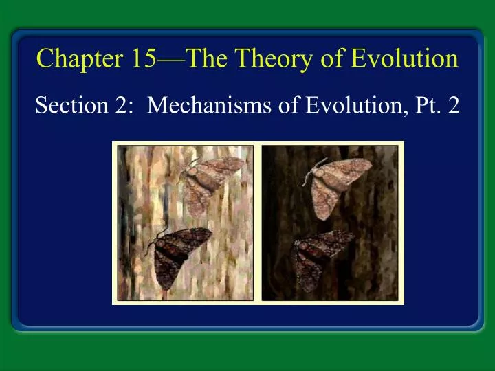 chapter 15 the theory of evolution
