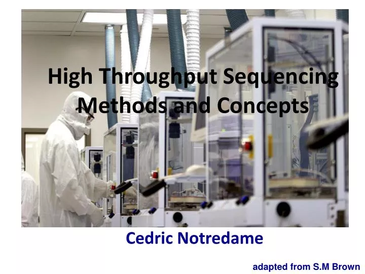 high throughput sequencing methods and concepts