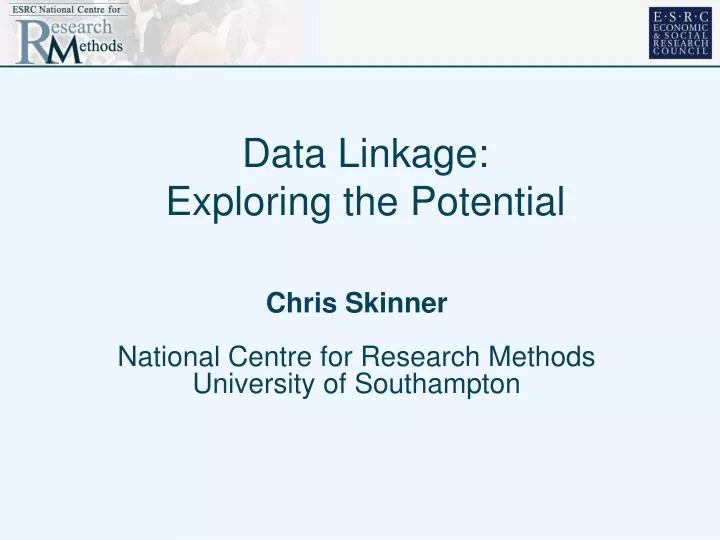 data linkage exploring the potential