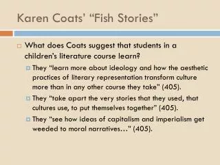 Karen Coats’ “Fish Stories”