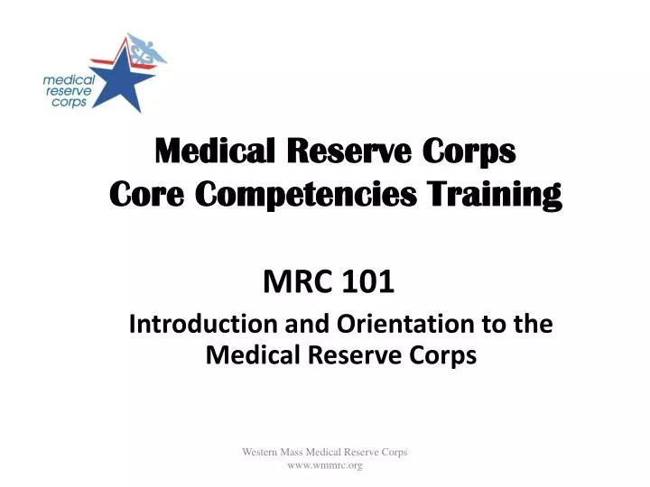 mrc 101 introduction and orientation to the medical reserve corps