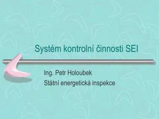 syst m kontroln innosti sei