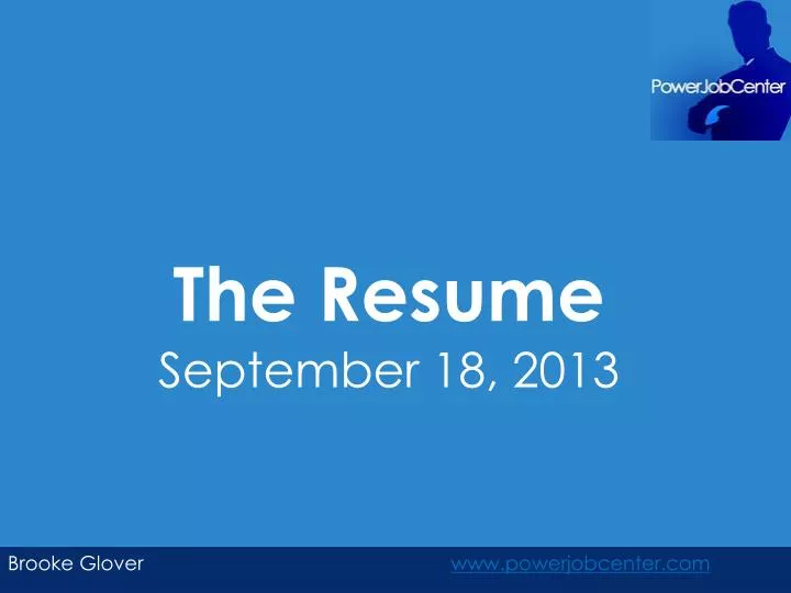 the resume september 18 2013