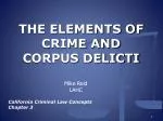 THE ELEMENTS OF CRIME AND CORPUS DELICTI