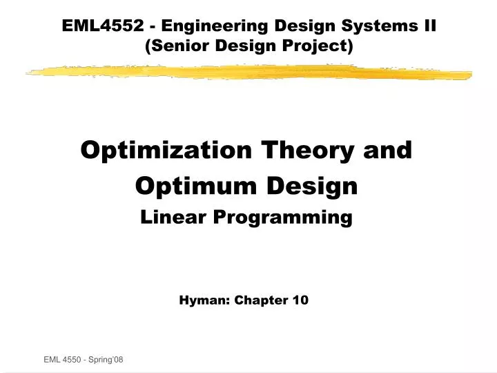 eml4552 engineering design systems ii senior design project