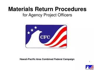 Materials Return Procedures for Agency Project Officers