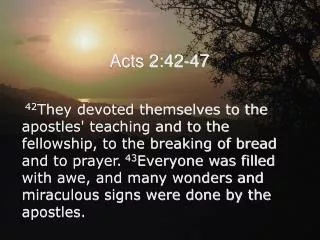 Acts 2:42-47