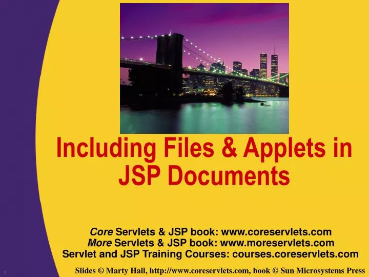 including files applets in jsp documents