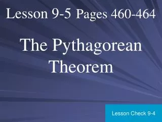 Lesson 9-5 Pages 460-464