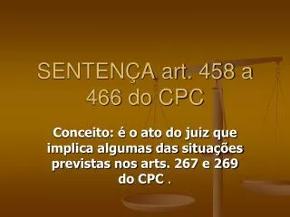 senten a art 458 a 466 do cpc