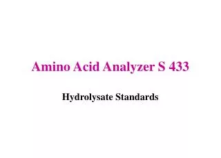 Amino Acid Analyzer S 433