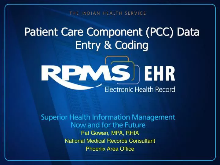 patient care component pcc data entry coding