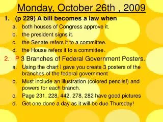 Monday, October 26th , 2009