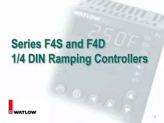 Series F4S and F4D 1/4 DIN Ramping Controllers