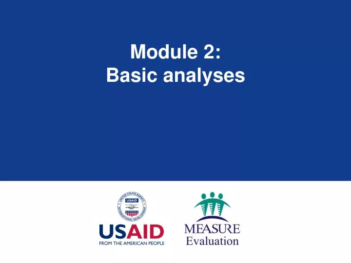 module 2 basic analyses