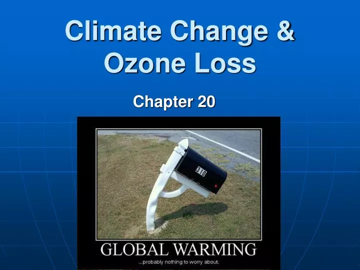 climate change ozone loss
