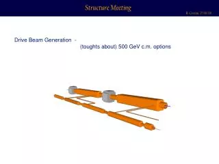 Drive Beam Generation - 			(toughts about) 500 GeV c.m. options