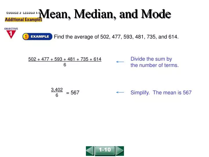 mean median and mode