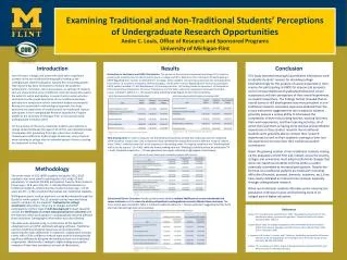 Examining Traditional and Non-Traditional Students’ Perceptions